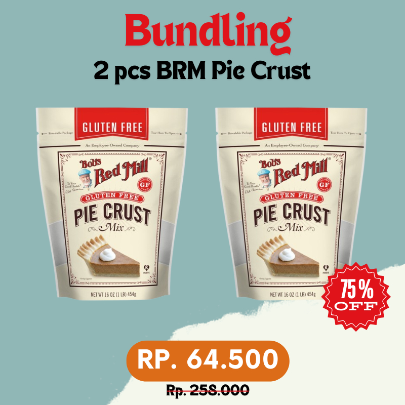 

Bundling 2 pcs Bob's Red Mill Gluten Free Pie Crust Mix 454gr (Exp Jan 2025)