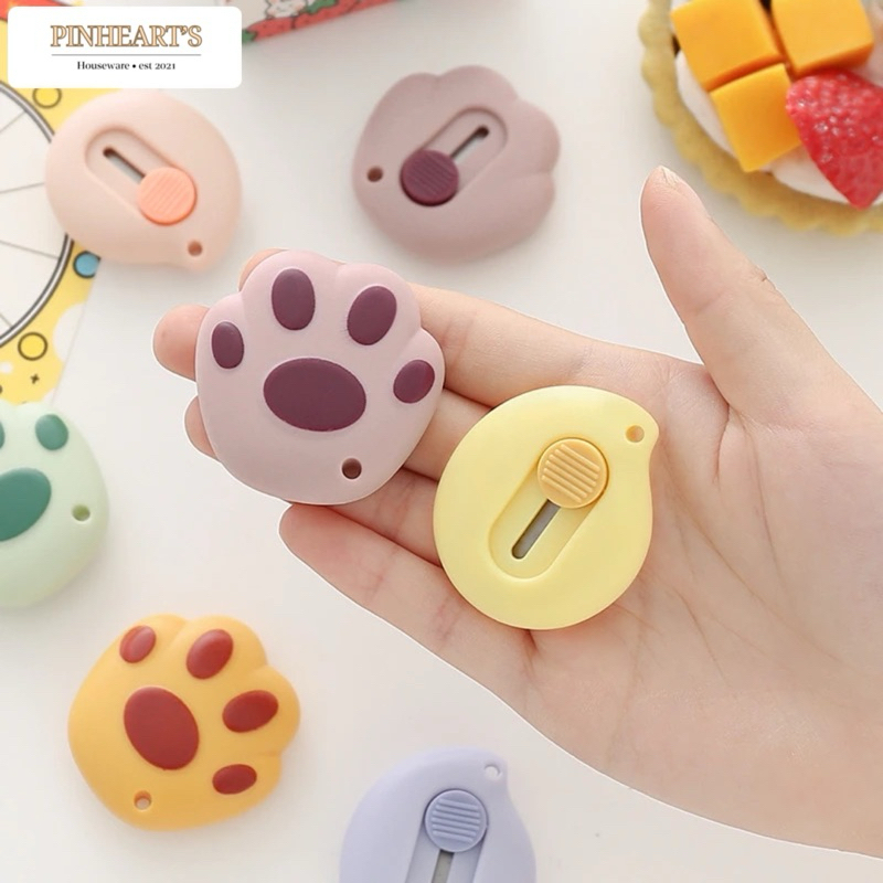 PISAU CUTTER MINI PEMOTONG KERTAS MODEL CAT PAW / PISAU MINI CUTTER MOTIF CAT PAW - OL-6101