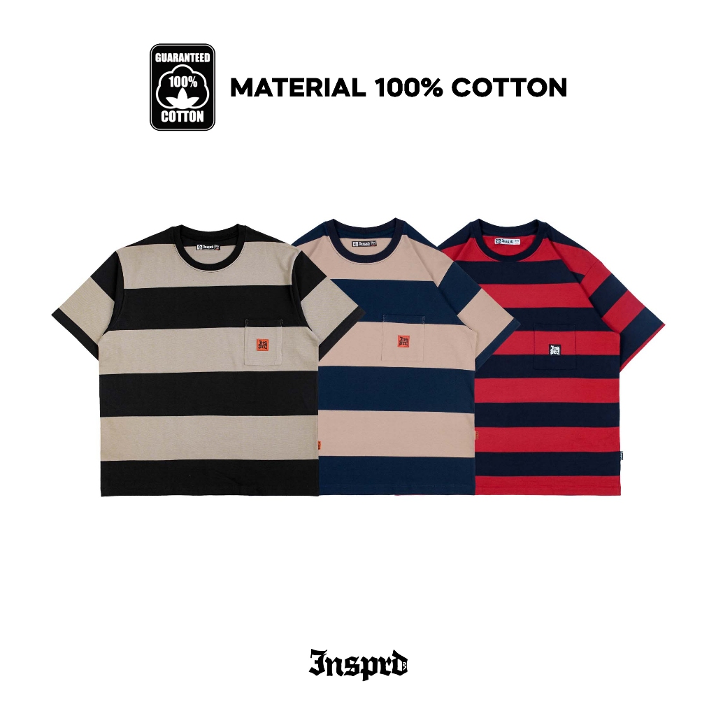 Inspired27 Tshirt | Kaos Garis | Kaos stripe - Quadra Str