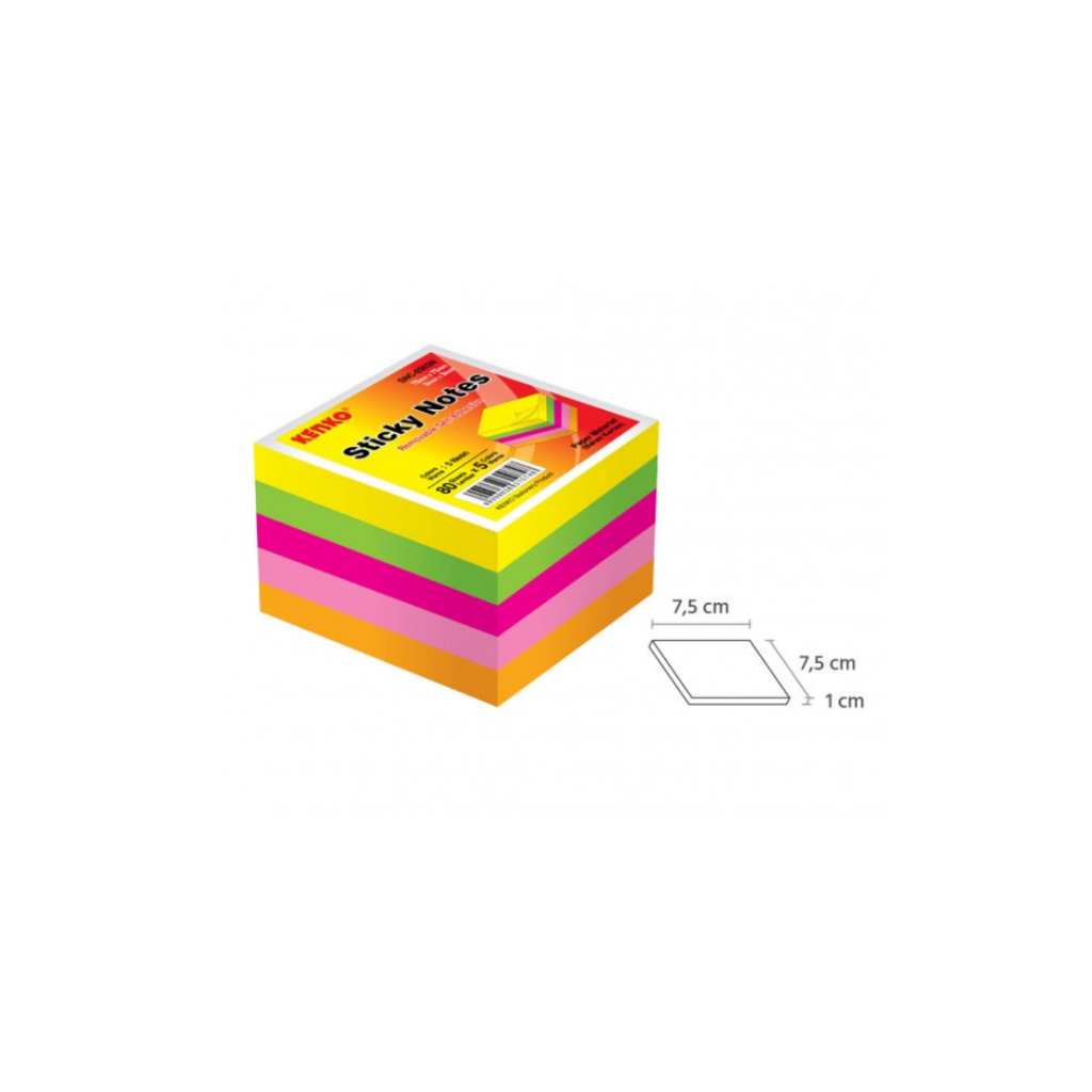 

Sticky Notes Cube Kenko SNC-0303N/ Warna-warni - Pak