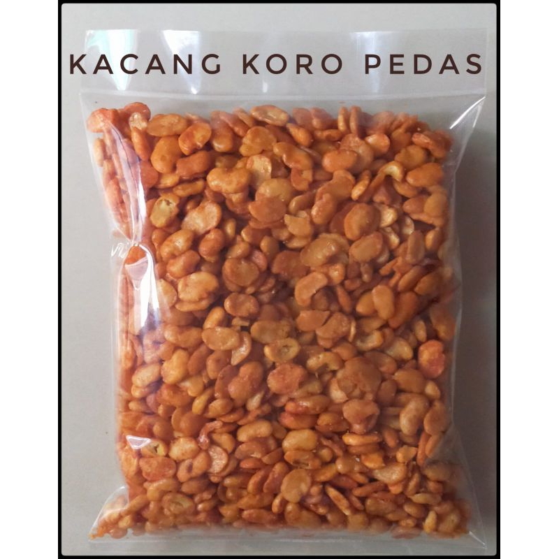 

kacang koro kupas pedas
