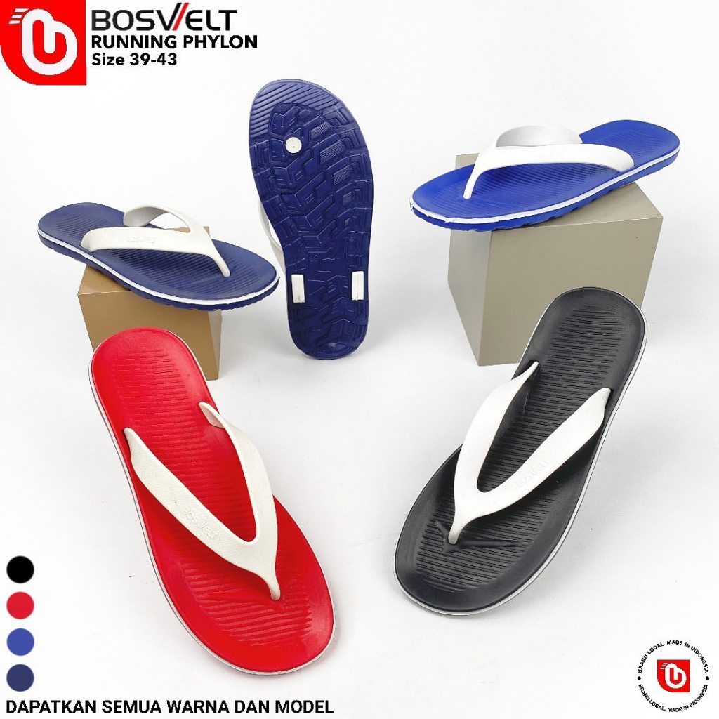 Sandal Cowok Karet Jepit Running Phylon Bosvelt
