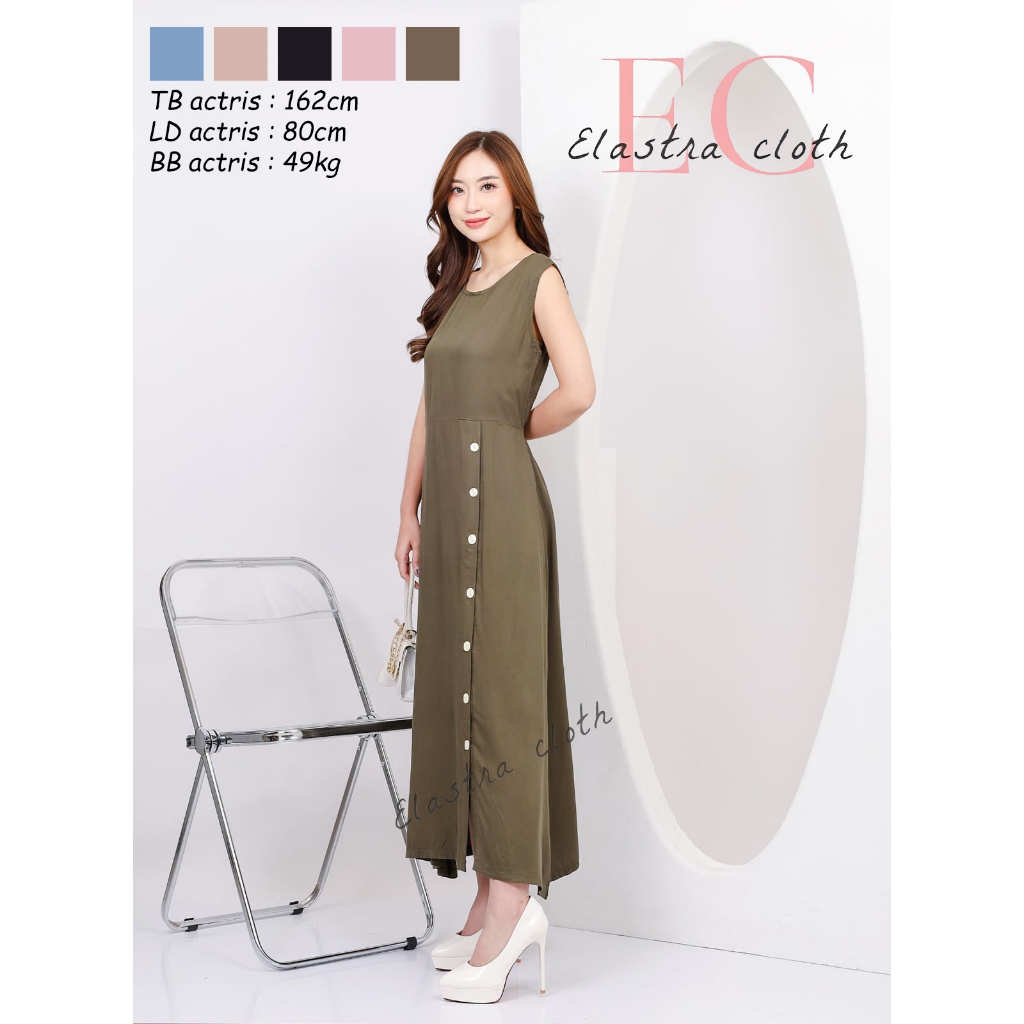 ELASTRA - INNER RAYON SLETING BELAKANG / INNER RAYON KOMBINASI KANCING / INNER MAXI / INNER GAMIS