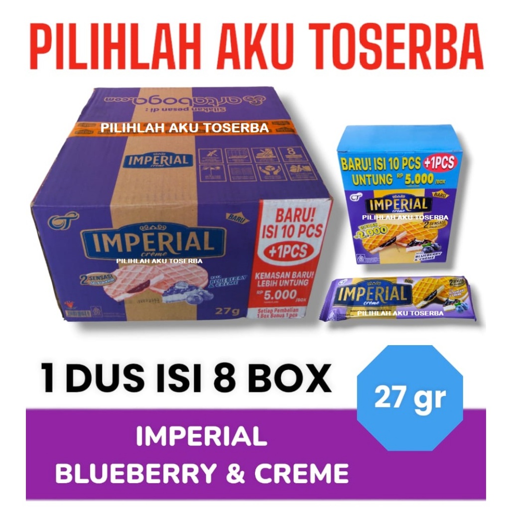 

IMPERIAL cream BLUEBERRY 27 gr - ( HARGA 1 DUS )