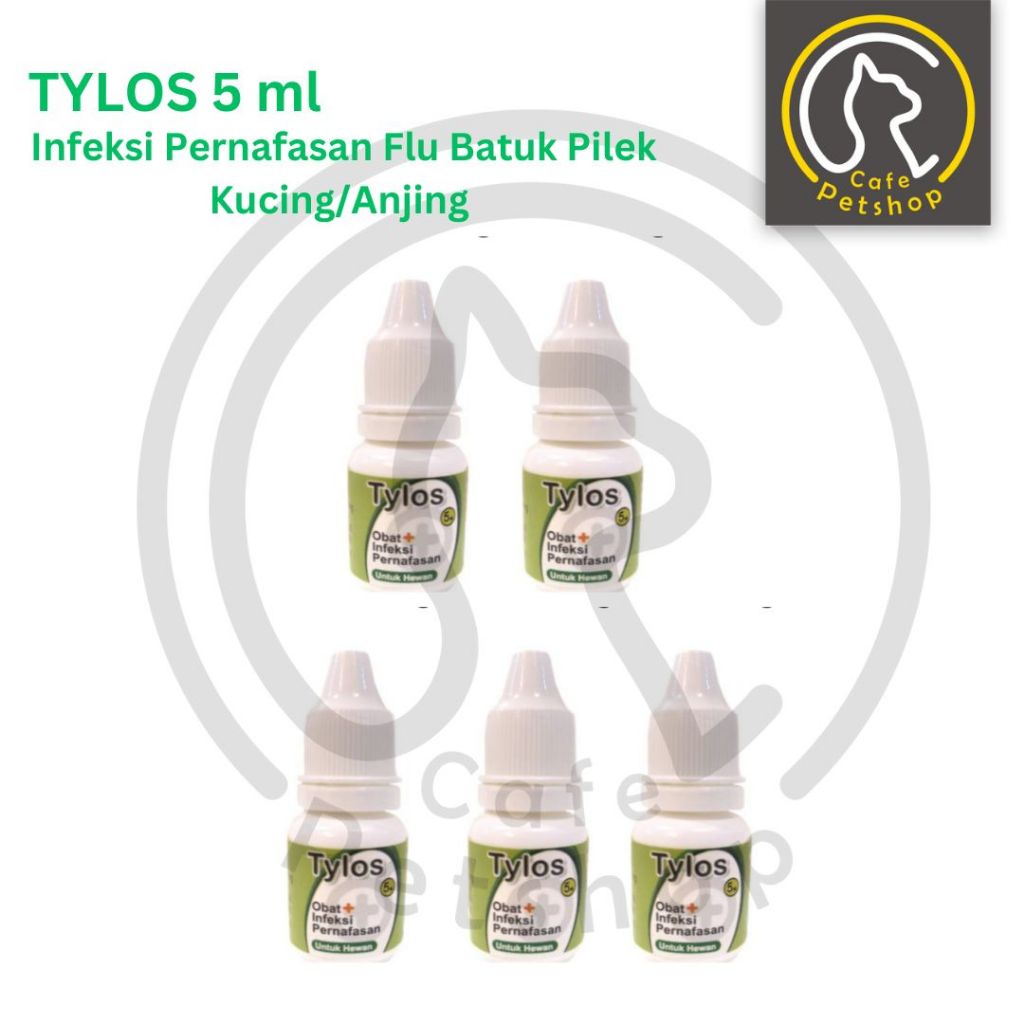 TYLOS 5ML - Obat Infeksi Saluran Pernafasan Flu Demam Batuk Kucing Anjing