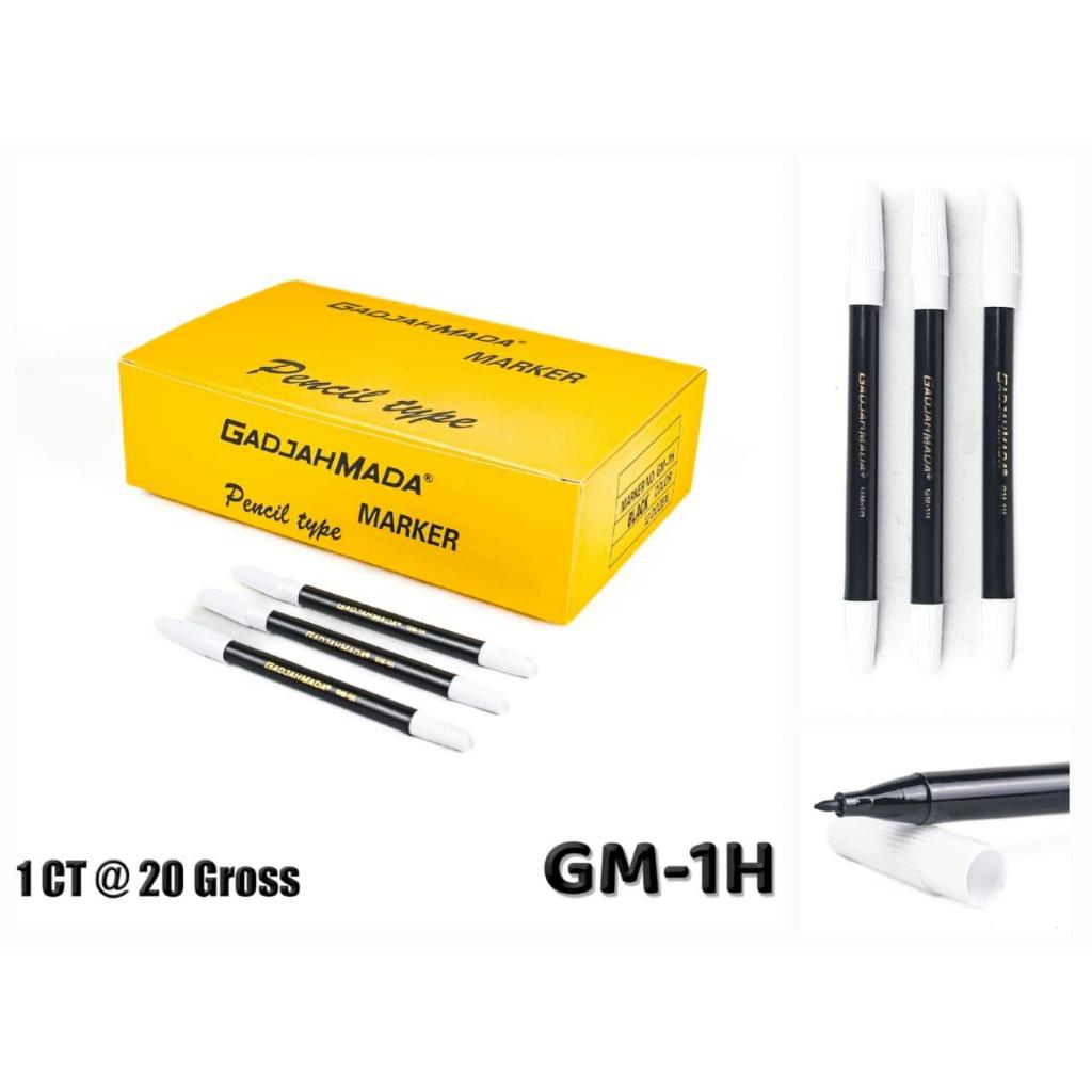 

12 Pcs Spidol Marker Penanda Warna Tinta Hitam Biru Merah