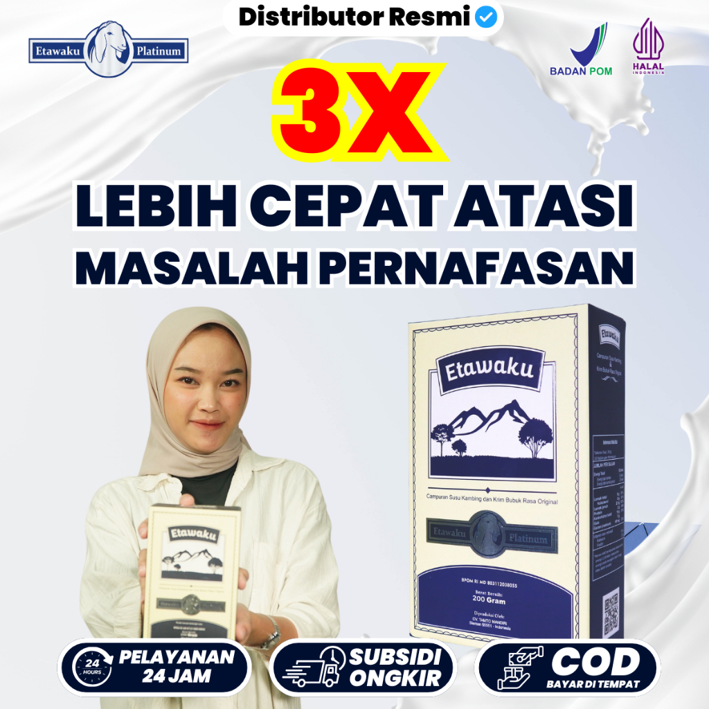 

Promo Susu Etawaku Platinum Original 200gr 3X Lebih Cepat Atasi Masalah Pernafasan BPOM Halal COD