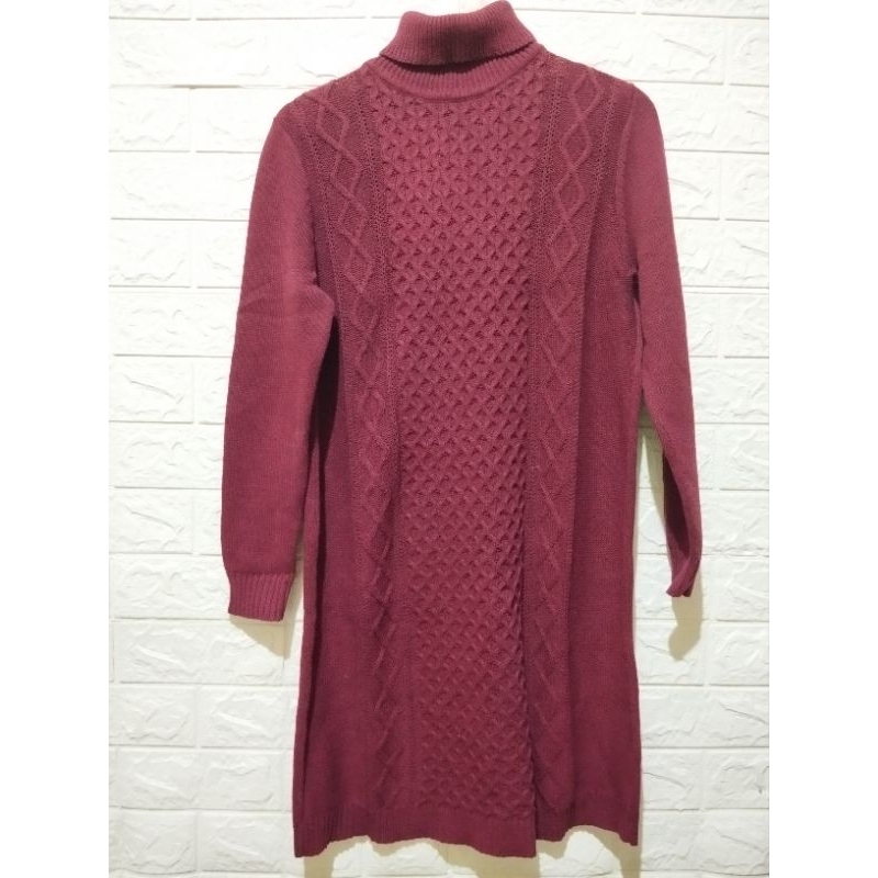Atasan tunik rajut premium brand dari COME preloved