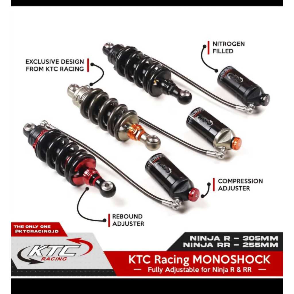 MONOSHOCK TABUNG PISAH KTC KYTACO NINJA RR CLICK REBOUND SHOCK TABUNG KTC ORIGINAL