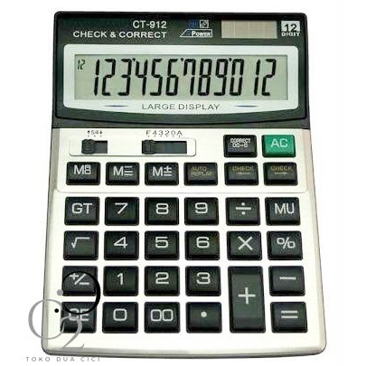 

TOKODUACICI Kalkulator CT- 912 12 Digit / Kalkulator Check & Correct DIGIT BESAR