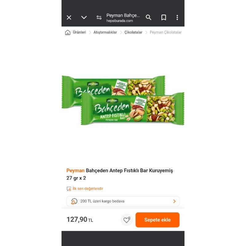 

Antep fıstıklı bar snack Turki