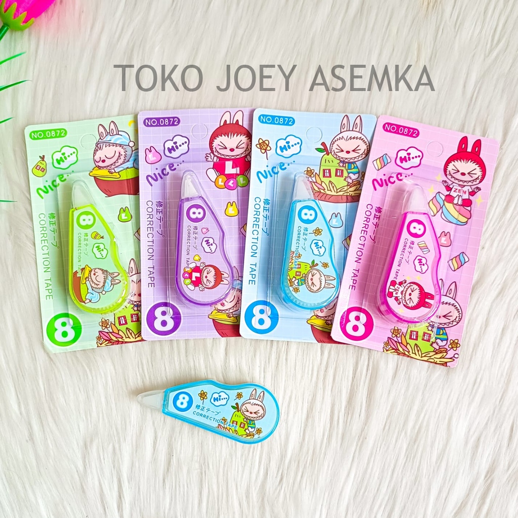 

CORRECTION TAPE LABUBU LISA BLACKPINK 8 METER POP MART TIPEX TIP-X TIPE X PITA KERTAS