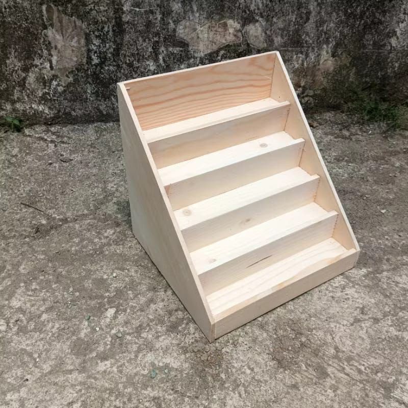 Rak Kayu Serbaguna 5 Saf Rak Display Parfum Kayu Aesthetic