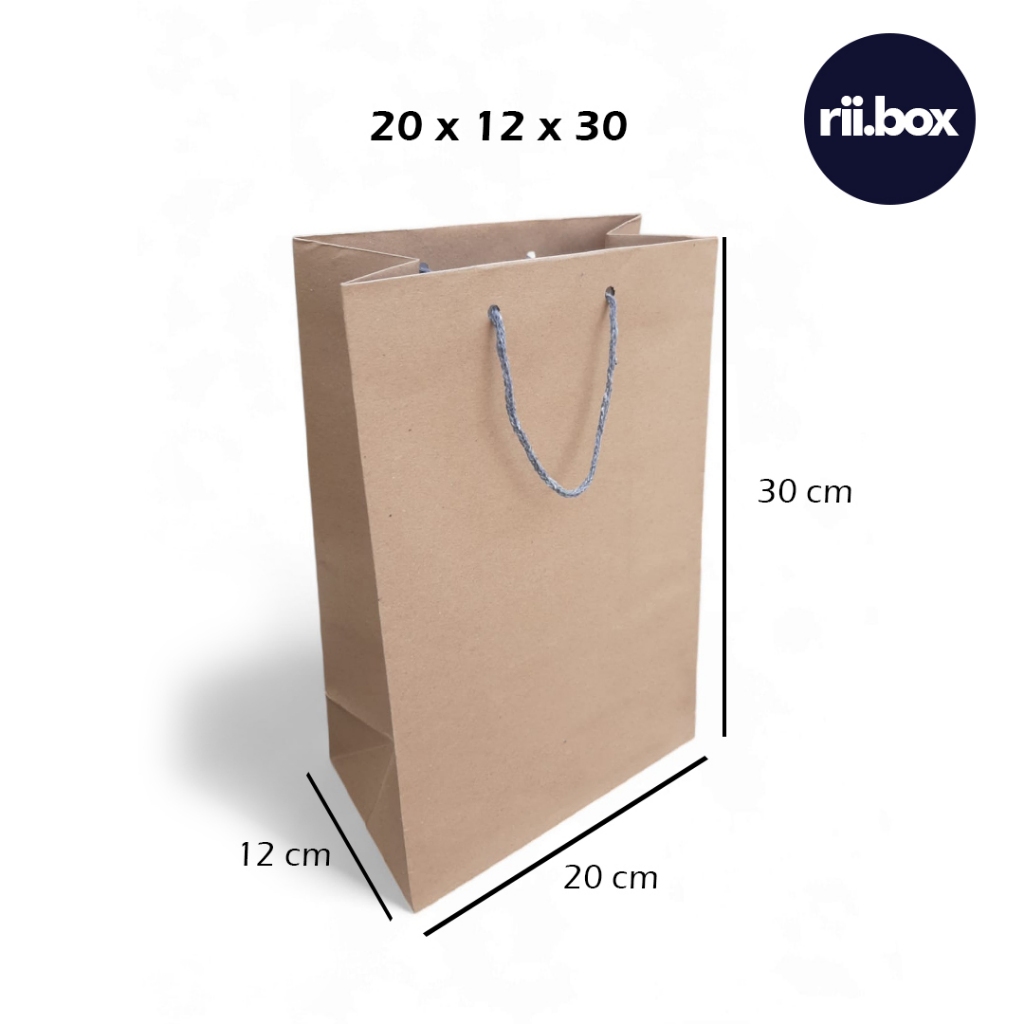 

PAPER BAG COKLAT POLOS UKURAN 20X12X30 TAS KADO TAS SOUVENIR