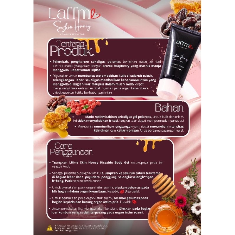 Zeruna21 Laffme Skin Honey / Kissable Body Gel/ Pelumas Vagina /Gel For Women Orgasme