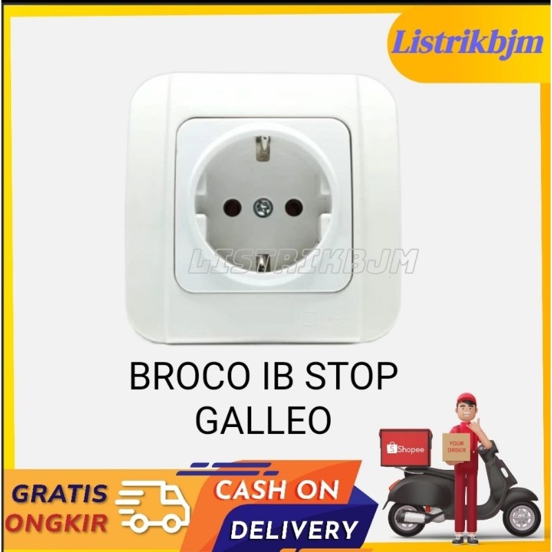 BROCO SAKLAR STOP KONTAK IB GALLEO PUTIH