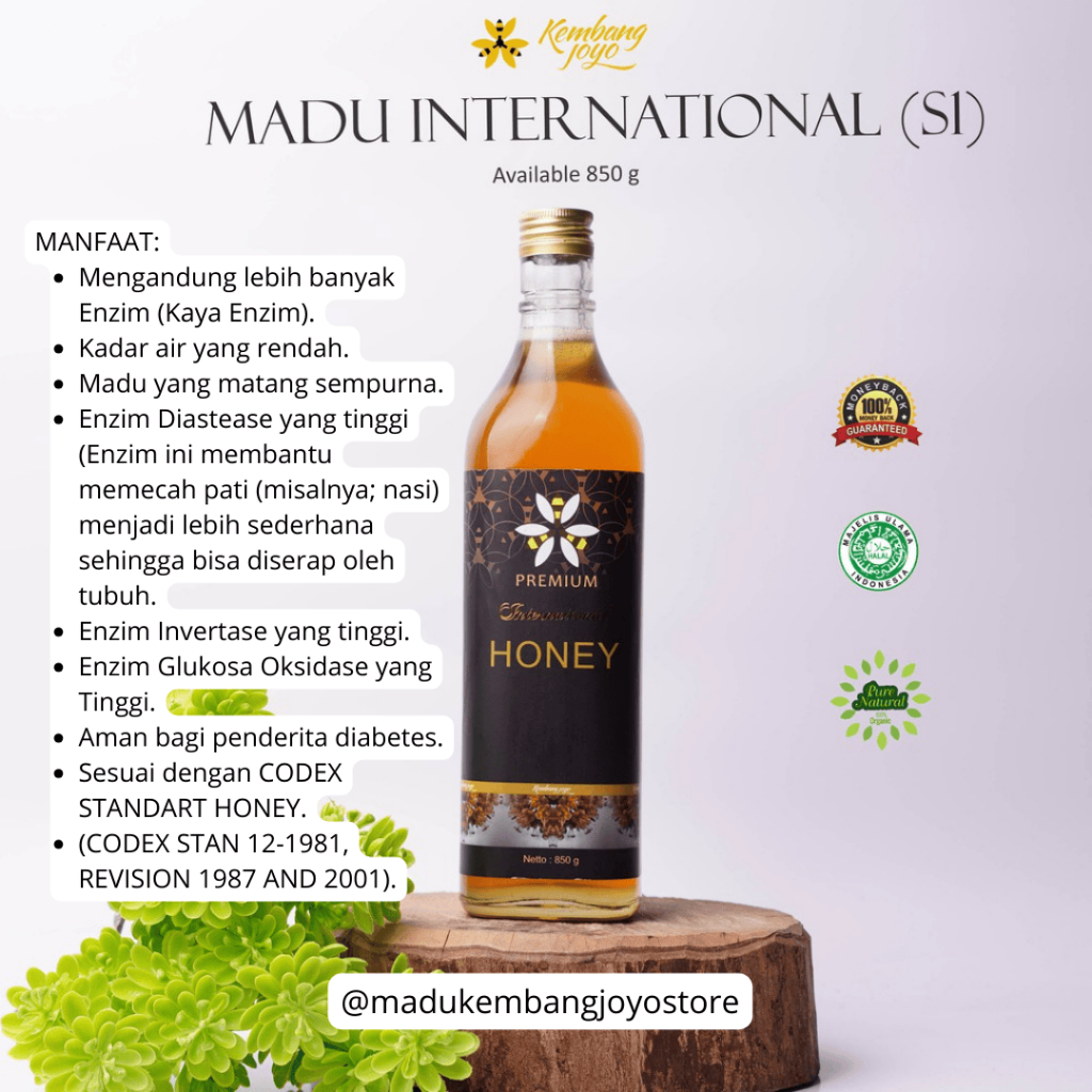 

Madu Kembang Joyo Madu Standar Internasional 850 gram Standart Internasional Madu si