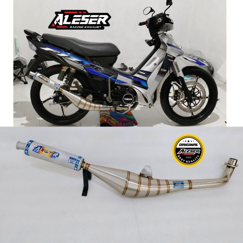 Knalpot f1zr fizr force1 fiz Exhaust sstwo ss2 model kolong samping stainless Leher Press Original A