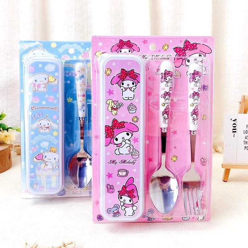 

Sendok set anak lucu | sendok garpu sanrio lucu (balongrosirr)