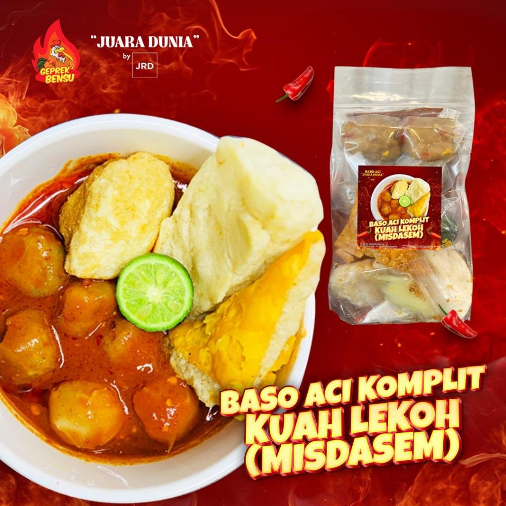 

(JDF) 1 Pcs / Bungkus Baso Aci KUAH LEKOH Komplit sambal Misdasem Juara Dunia by JRD