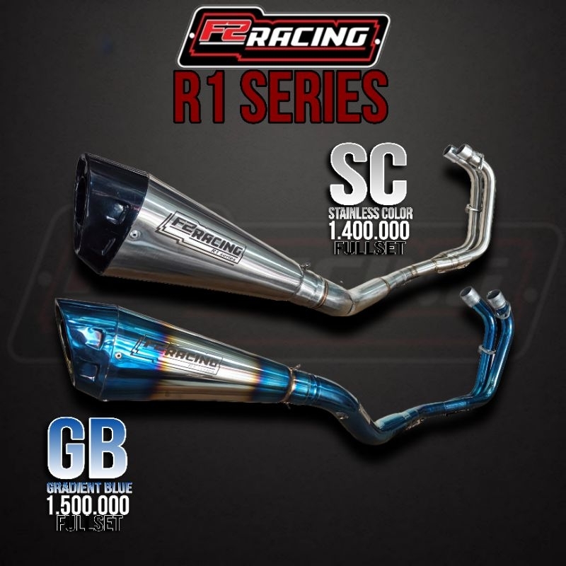 knalpot racing honda CBR250RR fullset original F2RACING EXHAUST R1 series