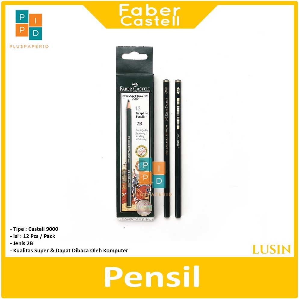 

ART D1R7 FABER CASTELL Pensil Kayu 9 2B Varian Komputer Ujian LUSIN