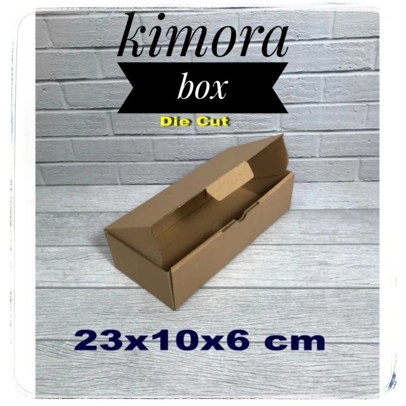 

kardus karton box Uk. 23x10x6 cm...Model die cut/pizza