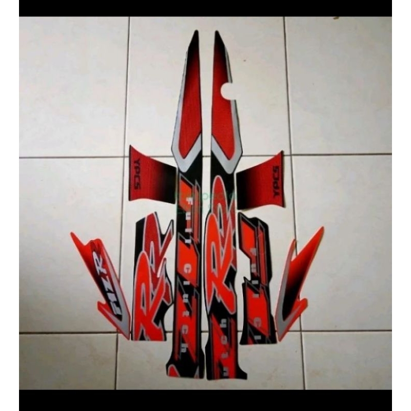 Striping Stiker Body Motor FIZR hitam oren