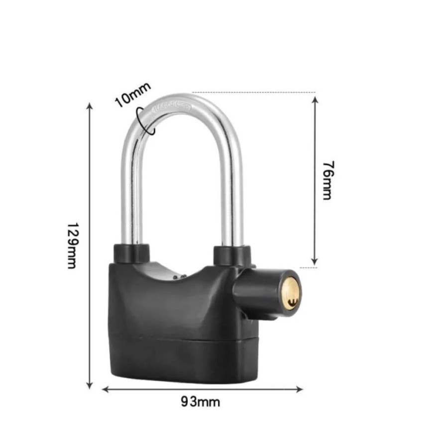 Gembok Alarm Rolinson 110dba Alarm Padlock