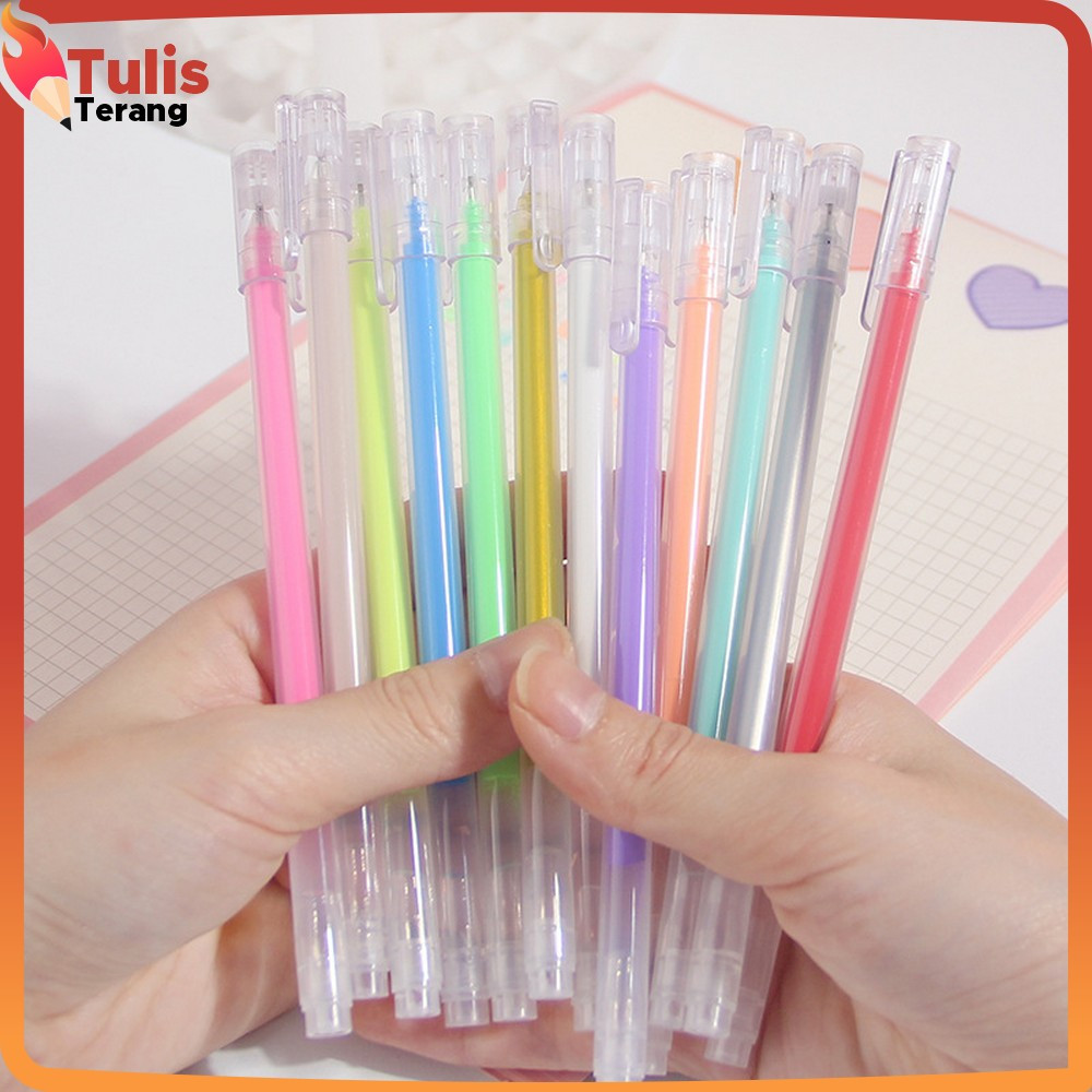 

Pena Tinta Gel Metalik Gold 1MM / Pulpen Warna Warni Gold Colour Gel / Ballpoint Tinta Warna Putih Gel Ink Import Tulis Terang A85