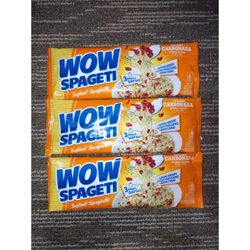 

2 Pcs WOW SPAGETTI CARBONARA spageti instan viral isi 2 pcs