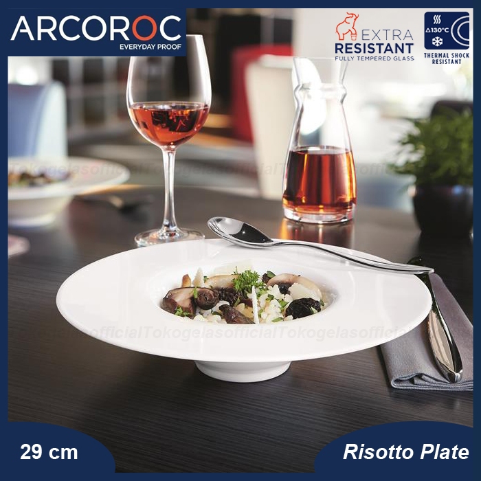 ARCOROC Piring Pasta 29 cm - Piring Deep Soup - Piring Risotto - Pasta Plate - Piring Kaca - Risotto