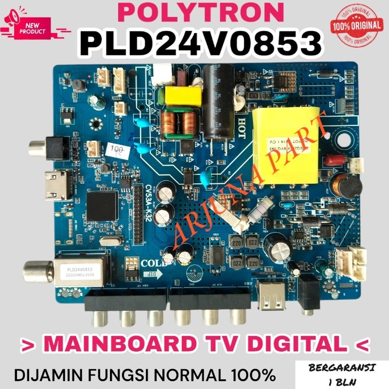 MAINBOARD TV POLYTRON PLD24V0853 / MB TV POLYTRON PLD24V0853 / MODUL TV POLYTRON PLD24V0853 / MESIN 