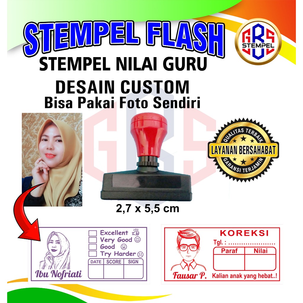 

STEMPEL GURU, stempel penilaian guru custom foto