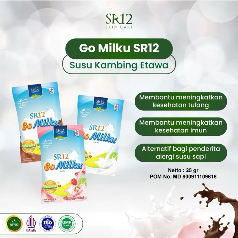 

SR12 Go Milku Kemasan Sachet Susu Kambing Etawa