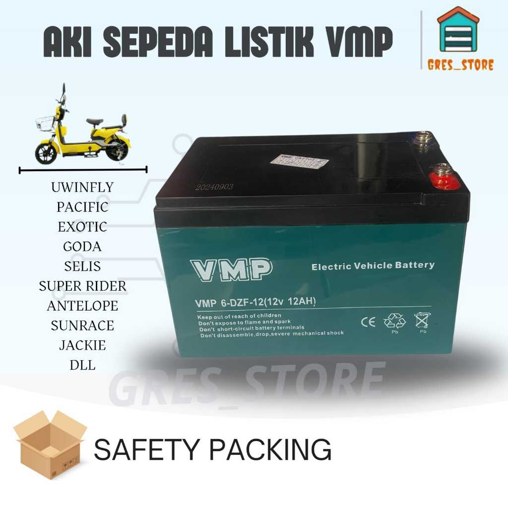 AKI SEPEDA LISTRIK UNIVERSAL 12V 12AH BATERAI SEPEDA LISTRIK 12AH aki sepeda listrik aki selis pacif