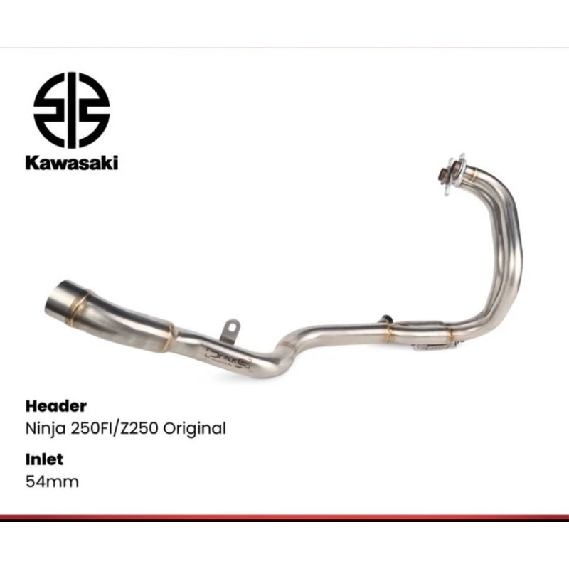 Header Drake Stainless By R9 NINJA 250FI OLD Z250 PnP silencer 54mm leovince dll