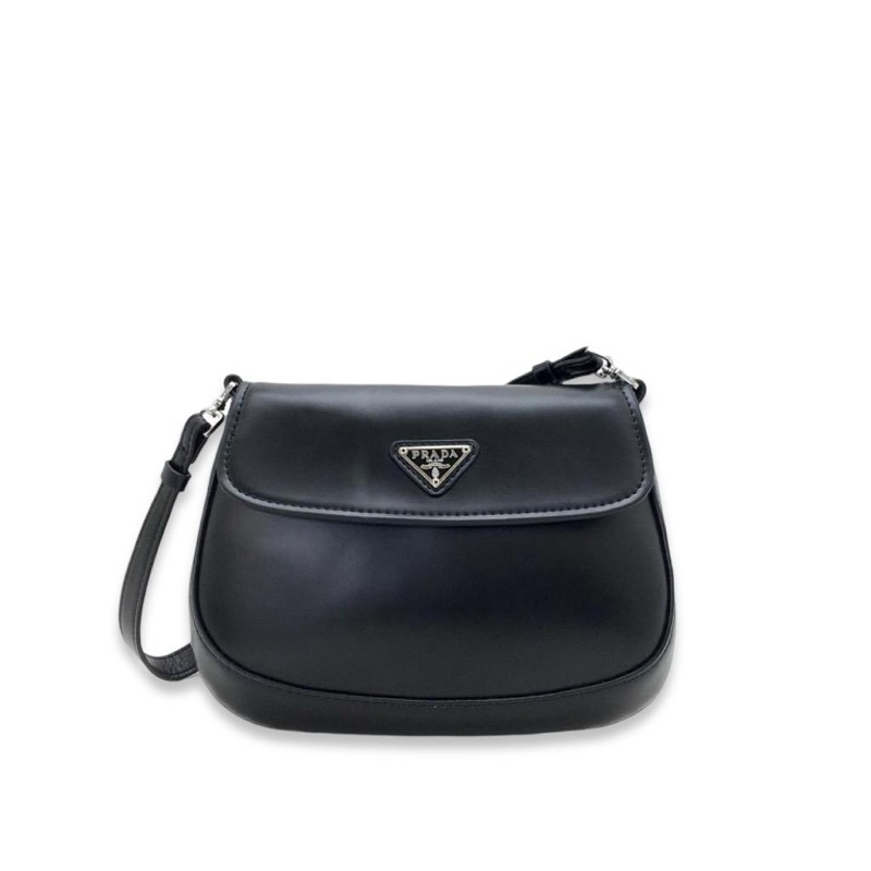 PRD Cleo Brushed Leather Shoulder Bag With Flap