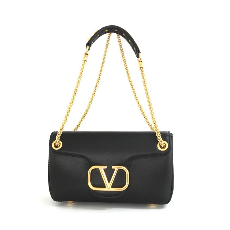 Valentino Garavani Stud Nappa Leather Vlogo Shoulder Bag