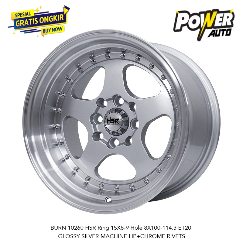 Velg Celong Lebar 8/9 Ring 15 hsr tipe BURN Cocok buat Mobil Honda Jazz