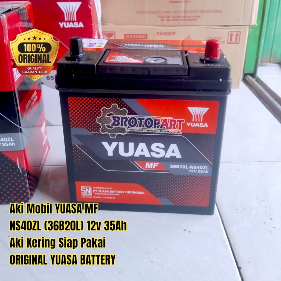 Aki Mobil Datsun Go, Go+, Go Panca, Cross Yuasa NS40ZL 36B20L MF Kering 35Ah