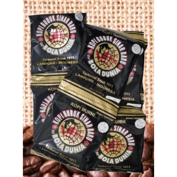 

Kopi Sachet Sinar Baru Cap Bola Dunia Plus Gula Renceng 21 Gr (Isi : 10 sachet x 21 Gram)