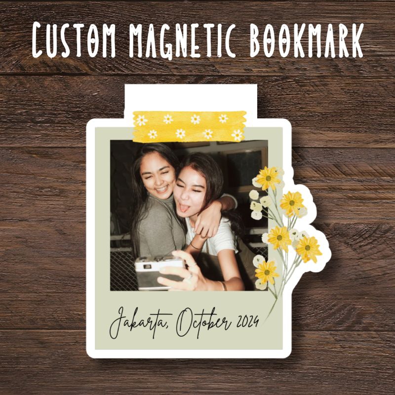 

Pembatas Buku Magnet Custom | Handmade Magnetic Bookmark | Polaroid