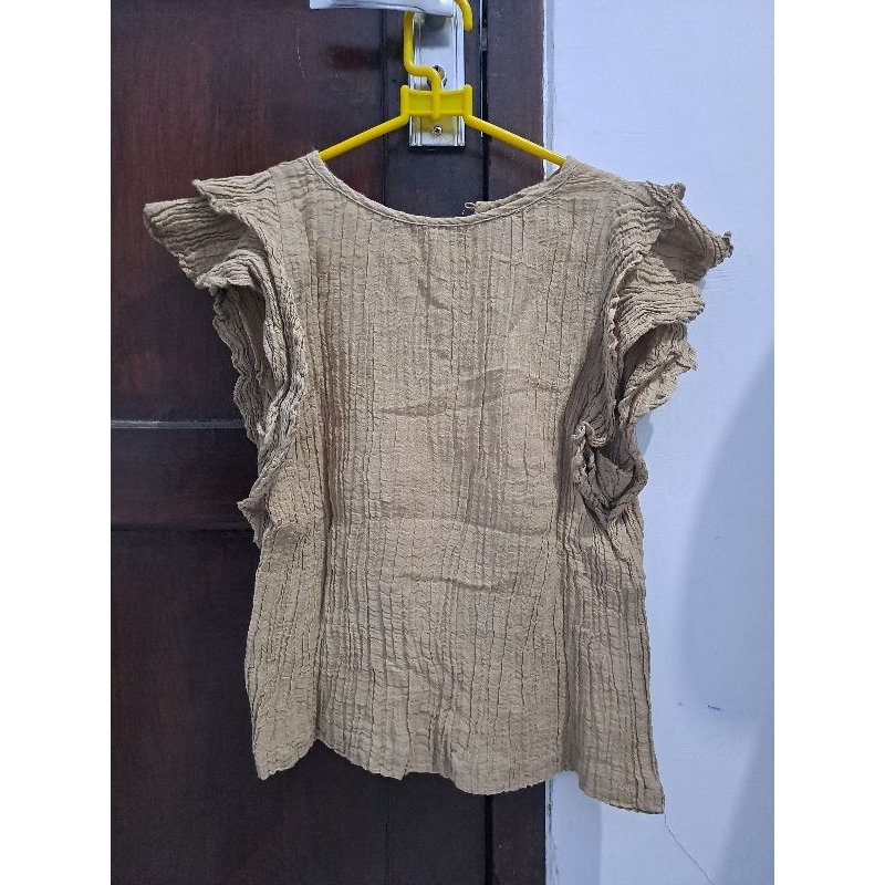 Vest Ruffle Milo/Coklat