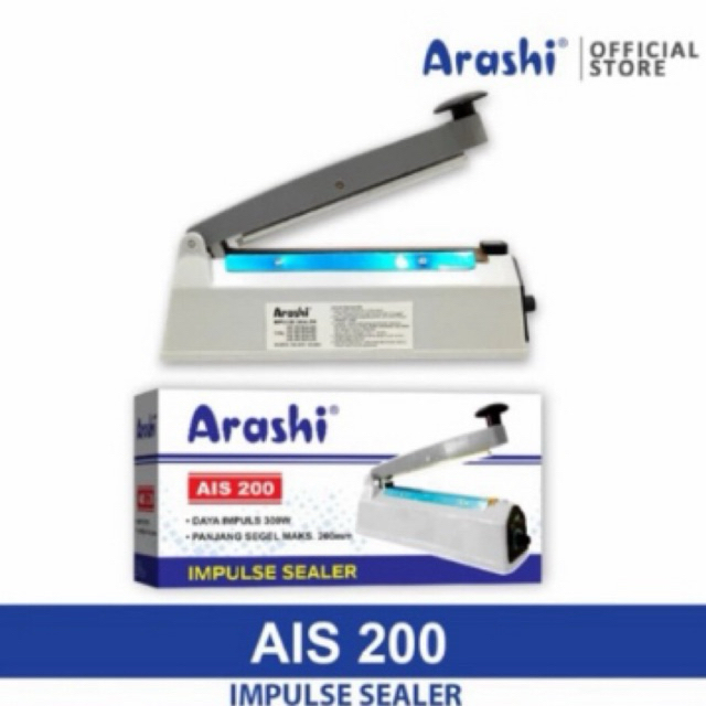Arashi Impulse Sealer AIS 200 mm - Las Plastik - Sealer Makanan / Snack