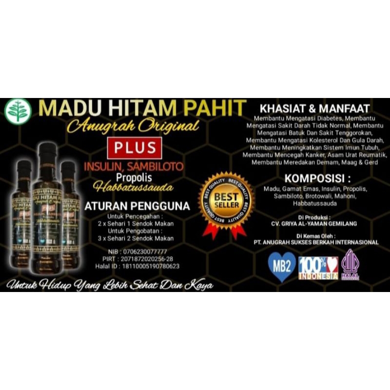 

MADU HITAM PAHIT ANUGRAH ORIGINAL PLUS