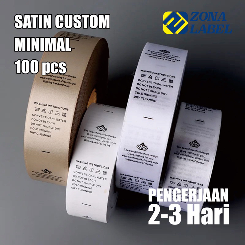 

100 pcs Label leher satin | label buat dipundak