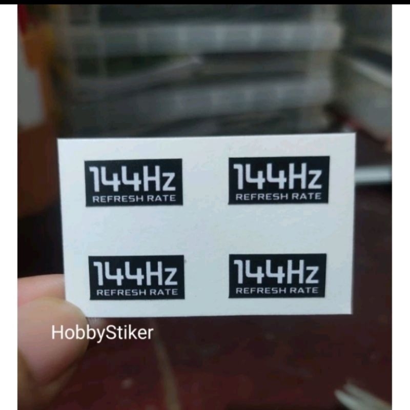 Stiker 144hz refresh rate untuk pc laptop