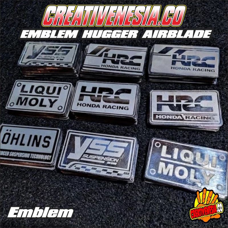 EMBLEM HUGGER STAINLESS AIRBLADE HRC VARIO 125/150/160 CUSTOM