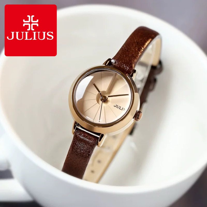 Jam Tangan Julius Wanita Original JA-979 Kulit asli Korea